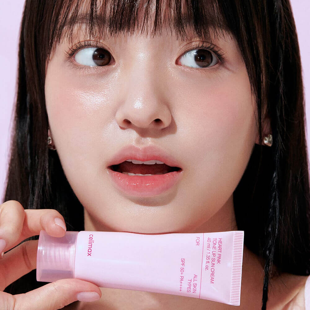 Тонирующий солнцезащитный крем Celimax Heart Pink Tone Up Sun Cream SPF50+ PA++++