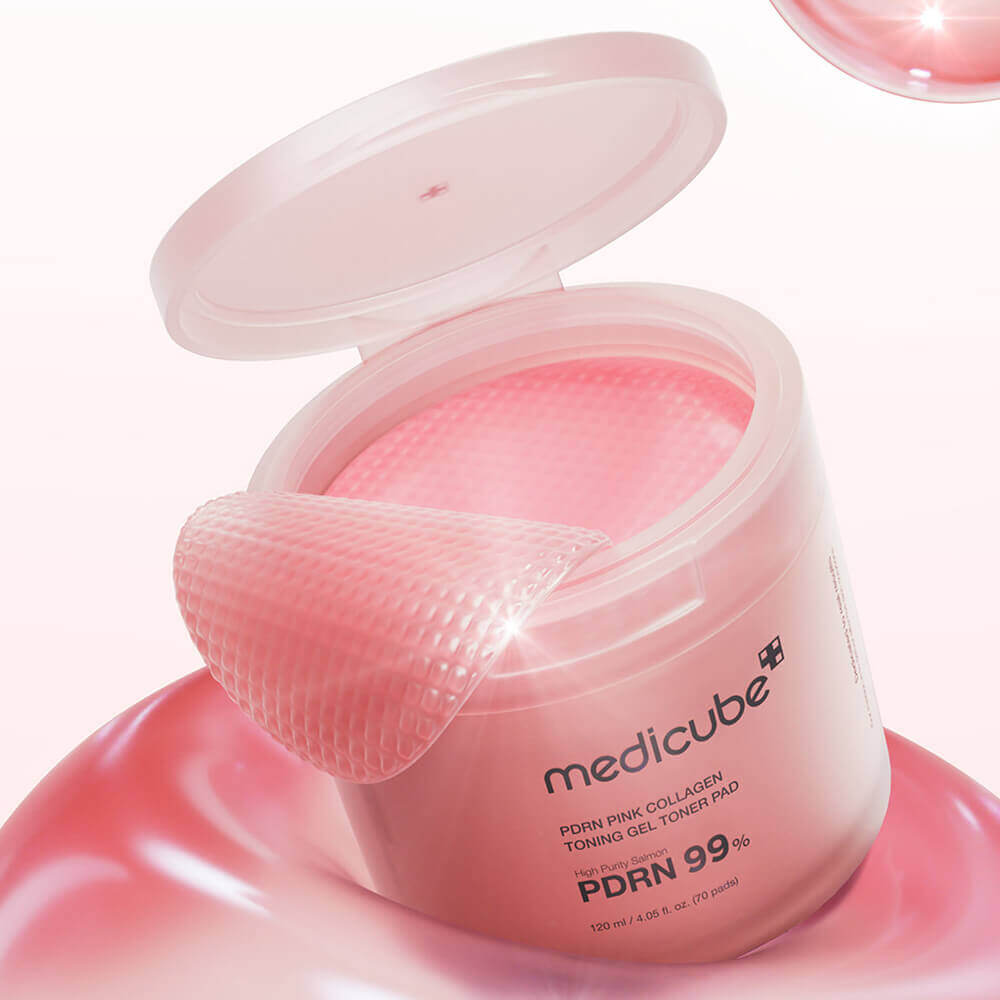 Гелевые тонер-пэды с ПДРН и коллагеном medicube PDRN Pink Collagen Toning Gel Toner Pad